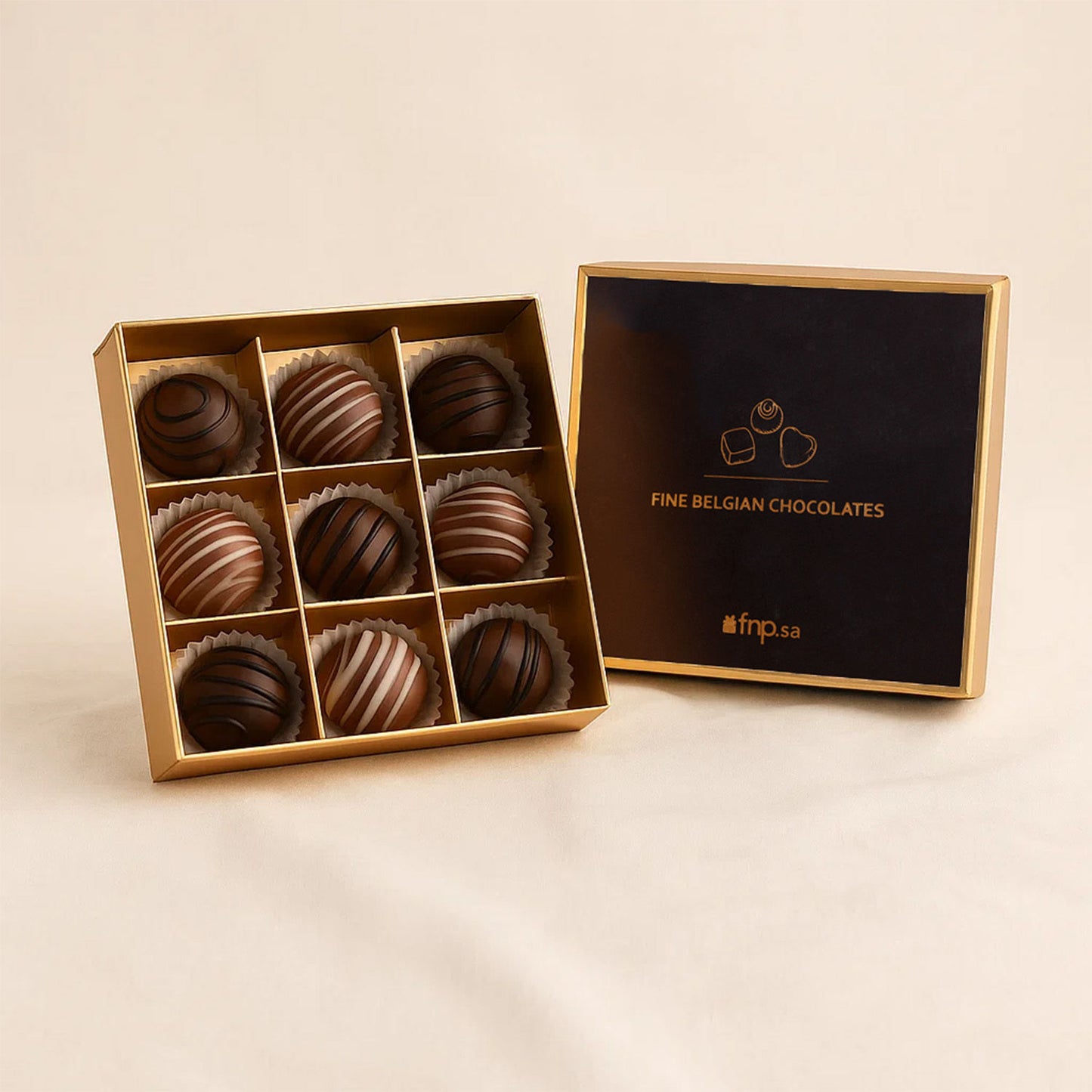 Belgian Bliss Truffle Chocolate Box 9 pcs