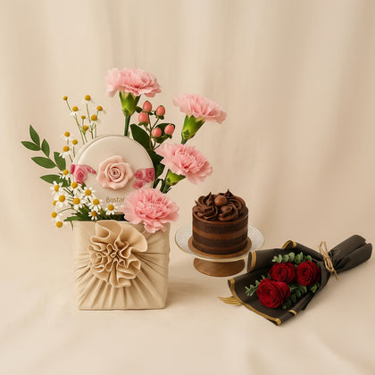 Bostani Rose Box Flower Vase