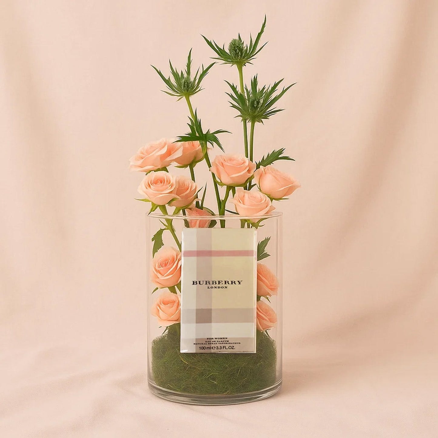 Burberry London Perfume For Her n Baby Rose Vase