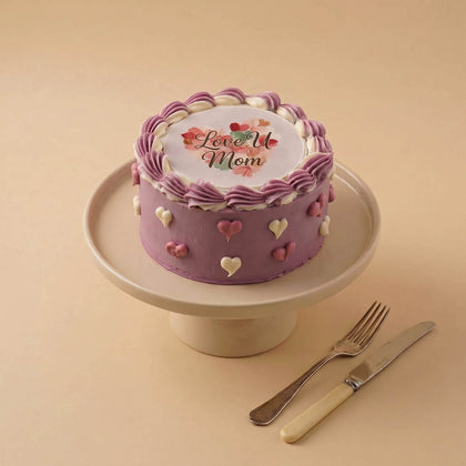 Purple Heart Mini Cake For Mom