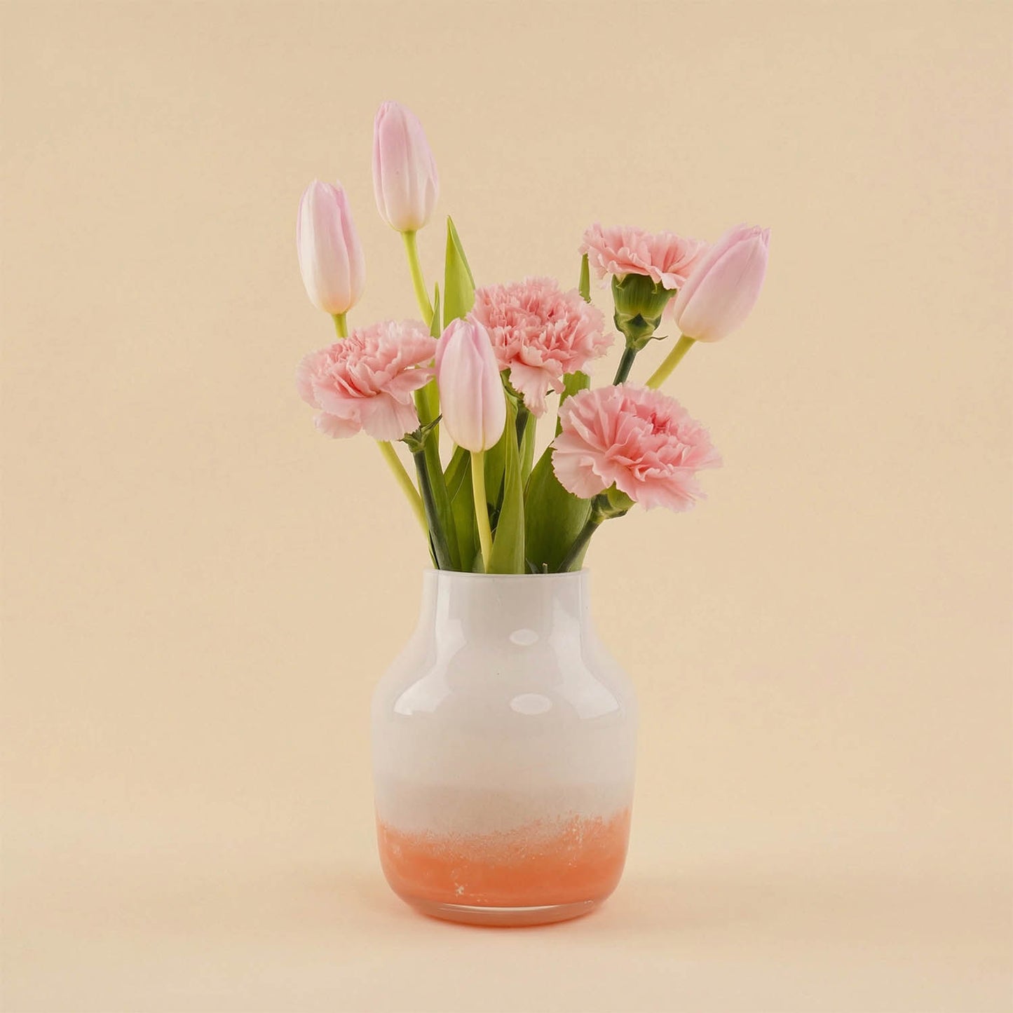 Pink Tulips & Carnations Vase