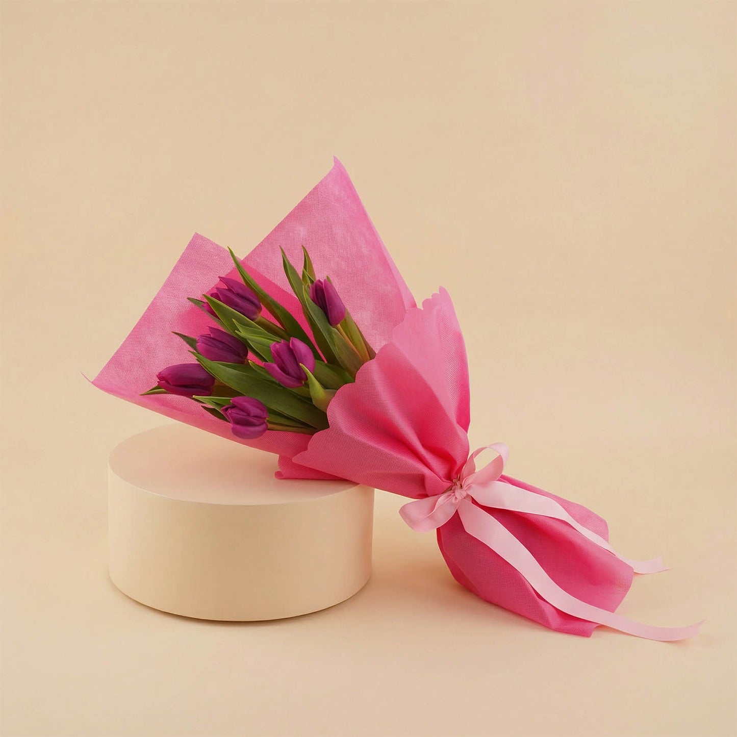 Purple Tulip Bouquet For Mom