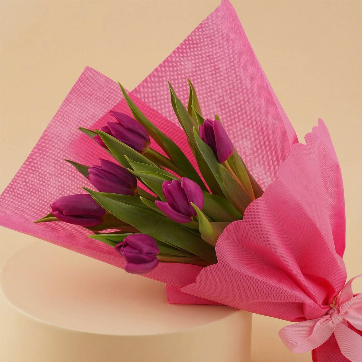 Purple Tulip Bouquet For Mom