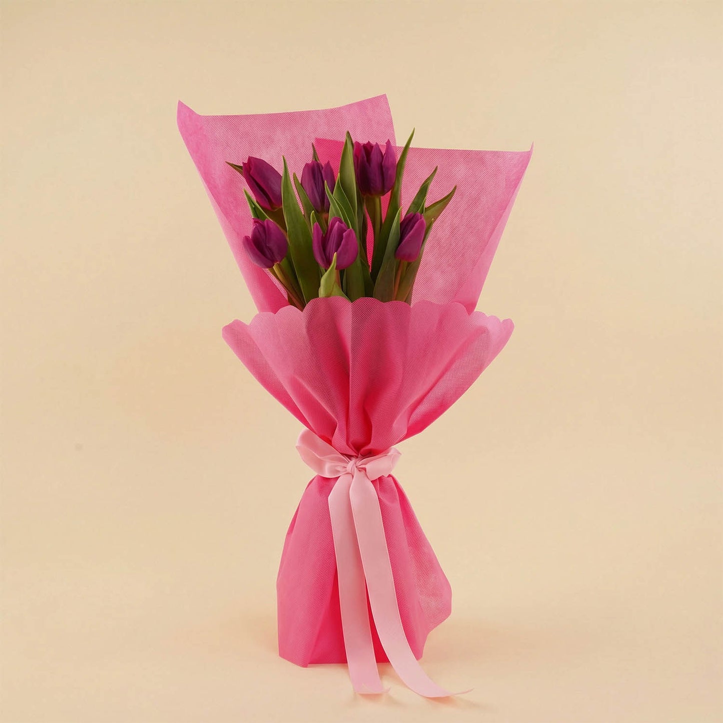 Purple Tulip Bouquet For Mom