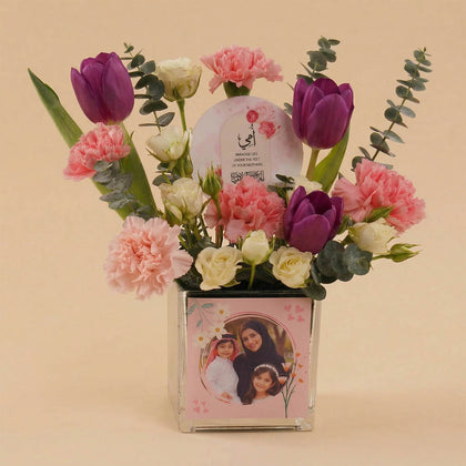 Mothers Day Photo Customized Flower Vase