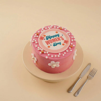 Tulips & Women’s Day Flowers with Cake