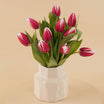 Pink Tulips Flower Vase for Her