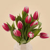 Pink Tulips Flower Vase for Her