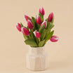 Pink Tulips Flower Vase for Her