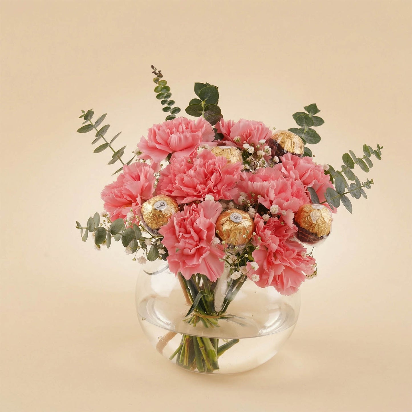 Sweet Emotions Pink Carnations & Chocolates