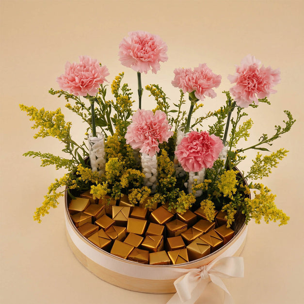 Chocolate with Pink Carnation Box