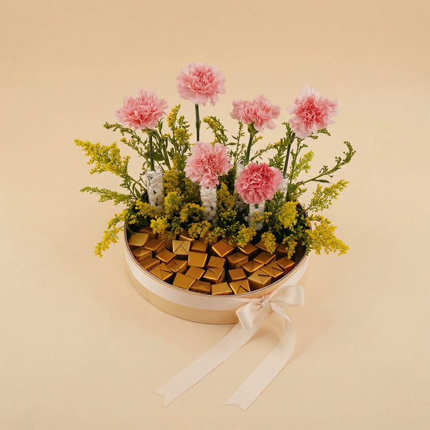 Chocolate with Pink Carnation Box