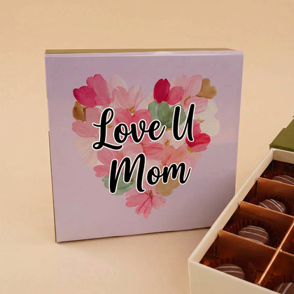 Purple Tulip Bouquet with Chocolate For Mom