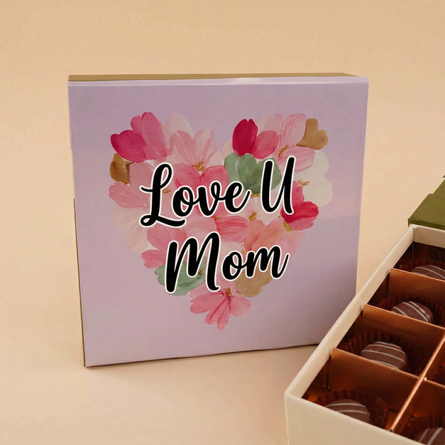 Purple Tulip Bouquet with Chocolate For Mom