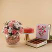 Noor Al Bait Vase with Cake & Chocolates for Mom