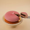 Chrysanthemum Flower Vase with Pink Cake