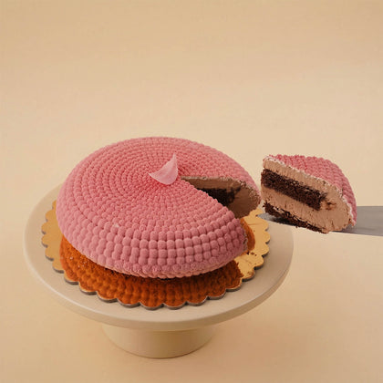 Luxury Pink Chocolate Mousse Cake