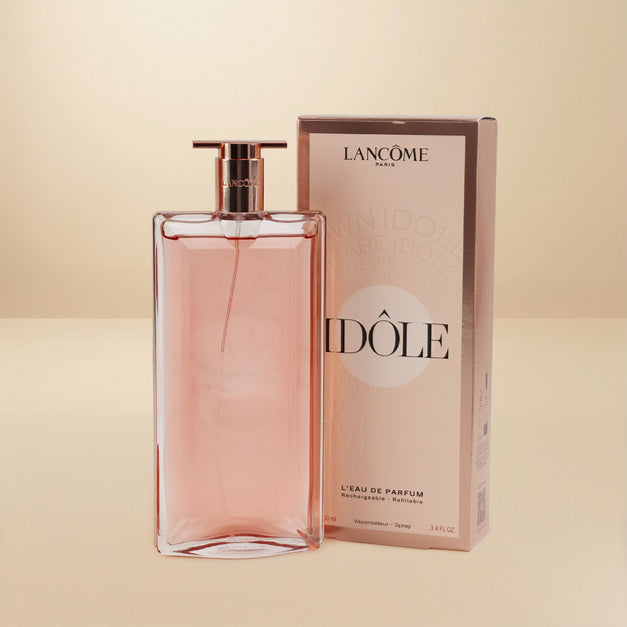 Pink Carnation Basket with Idole Le Grand Parfum For Women