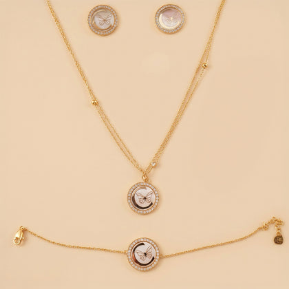 Cerruti 1881 Butterfly Jewelry Set & Flower Basket