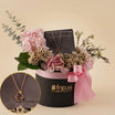 Pink Hydrangea Box with Cerruti Necklace for Her