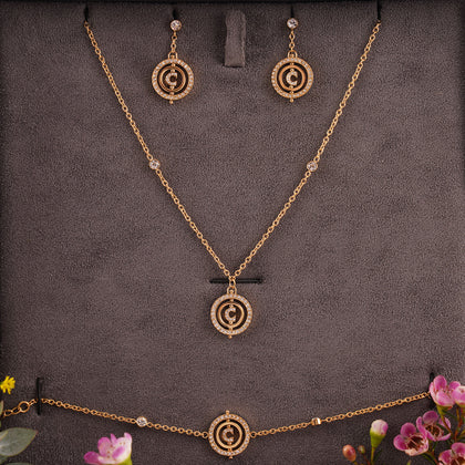 Gold Elegance Cerruti Jewelry Set & Blooms