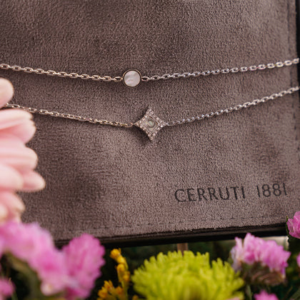 Cerruti Tessa Silver Bracelet for Women & Gerbera Elegant Vase