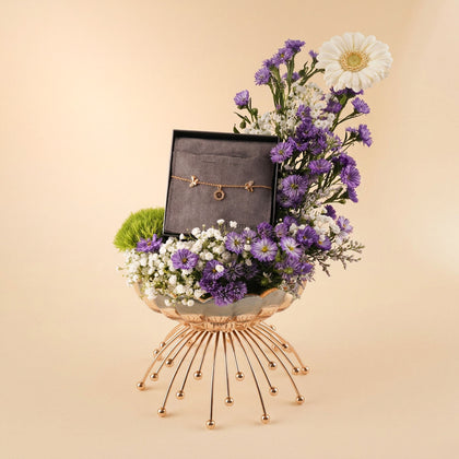 Cerruti Jewelry & Flower Royal Gold Stand