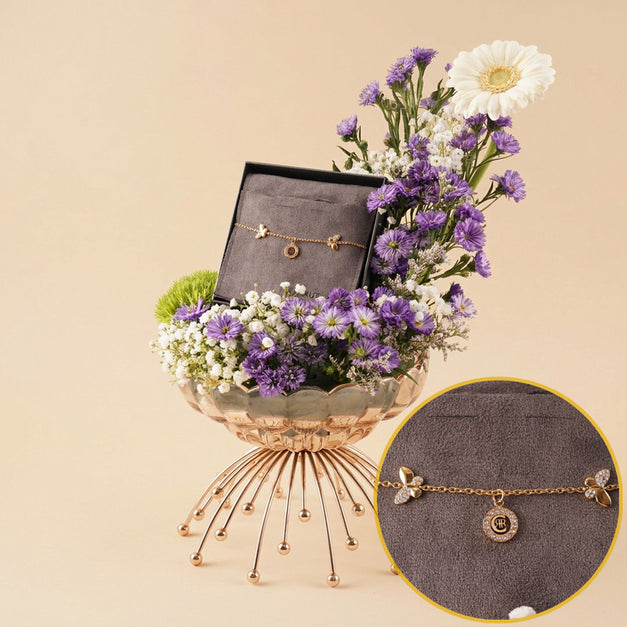 Cerruti Jewelry & Flower Royal Gold Stand