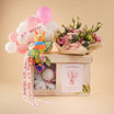 Baby Girl Hamper with Flowers n Balloons