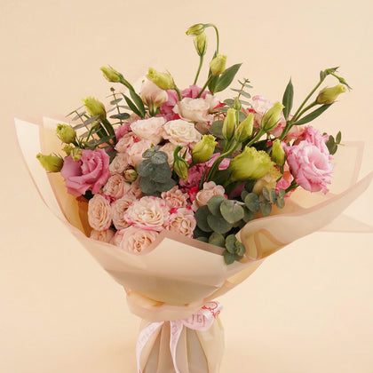 Baby Girl Hamper with Flowers n Balloons