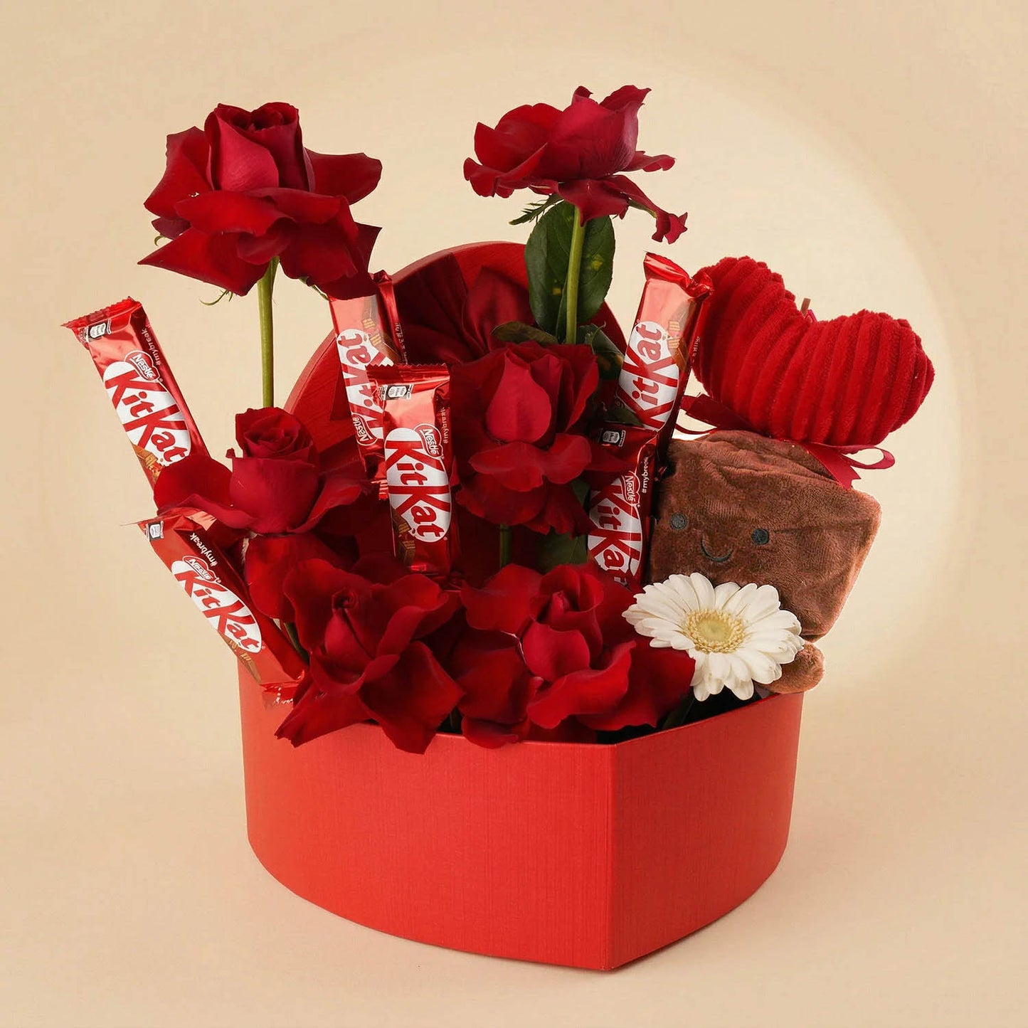 Heart Box of Red Roses n KitKat