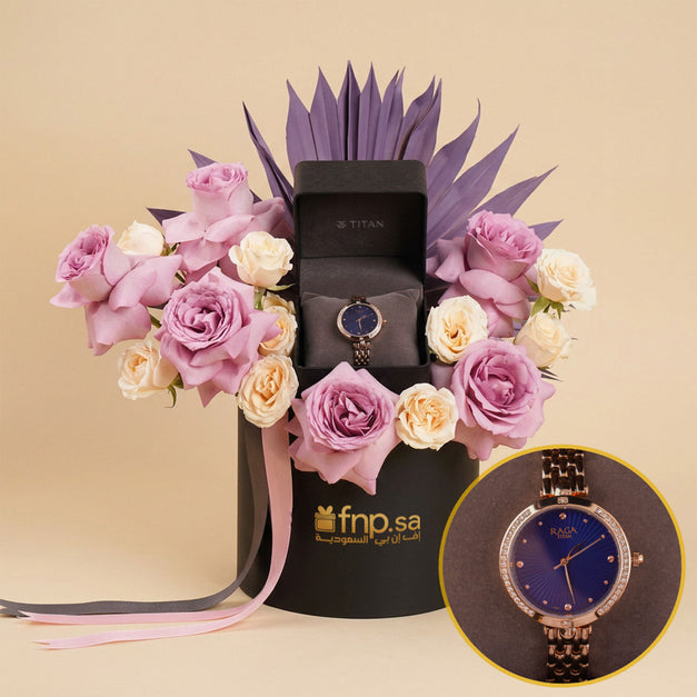 TITAN Women Watch n Royal Rose Box