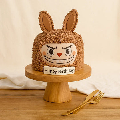 Brown Labubu Doll 3D Cake