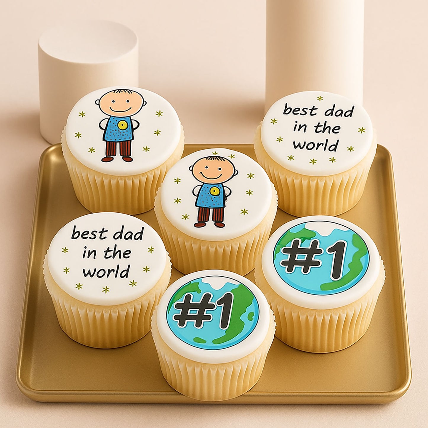 Best Dad in The World Cupcake Set