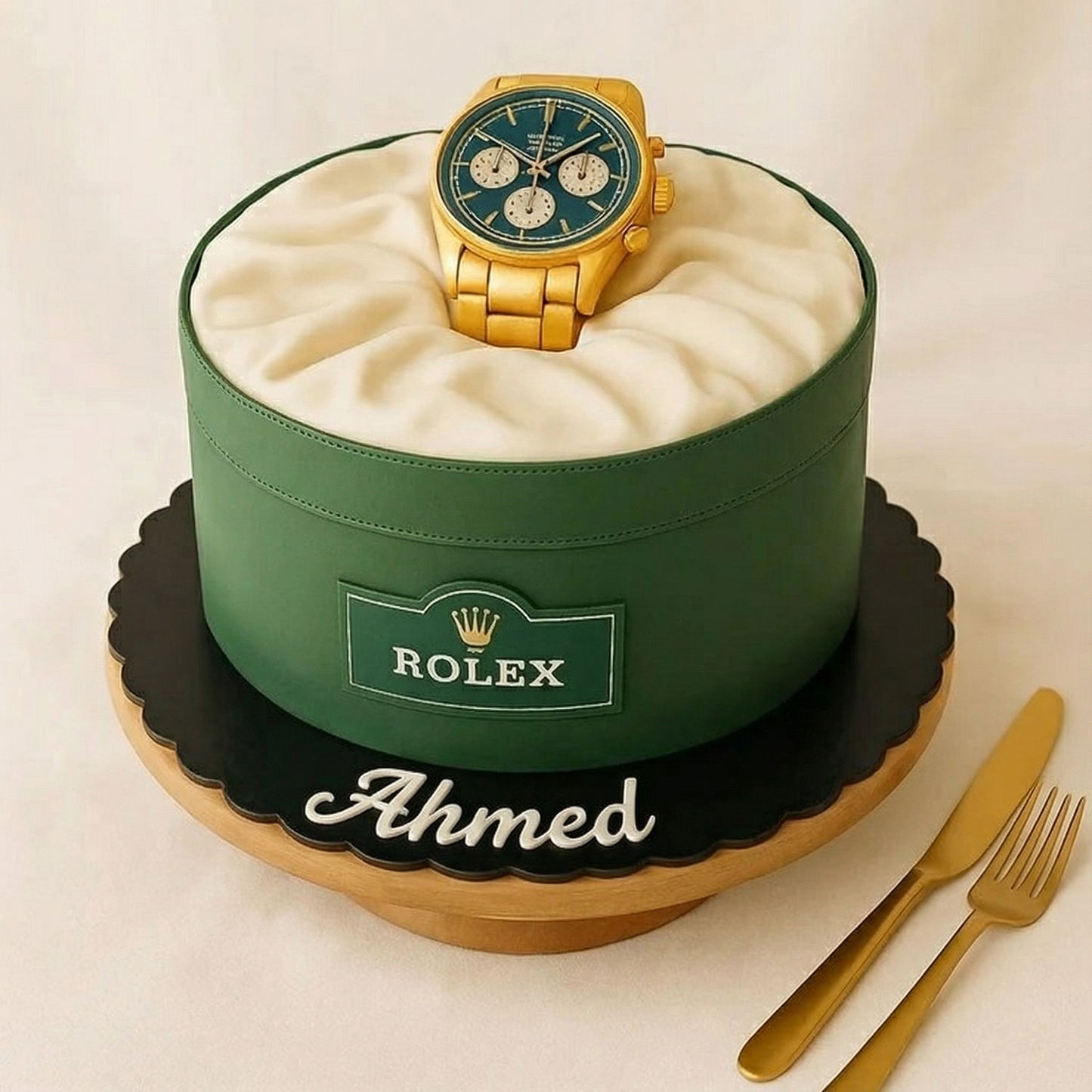 Rolex Watch Name Customized Cake