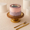 Purple Wishes Birthday Photo Cake