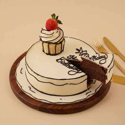 3D Cupcake Birthday Cake