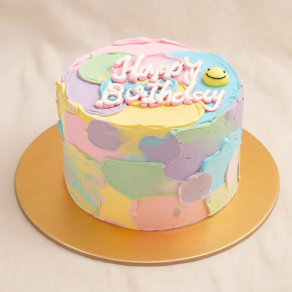 Colorful Happy Birthday Cake