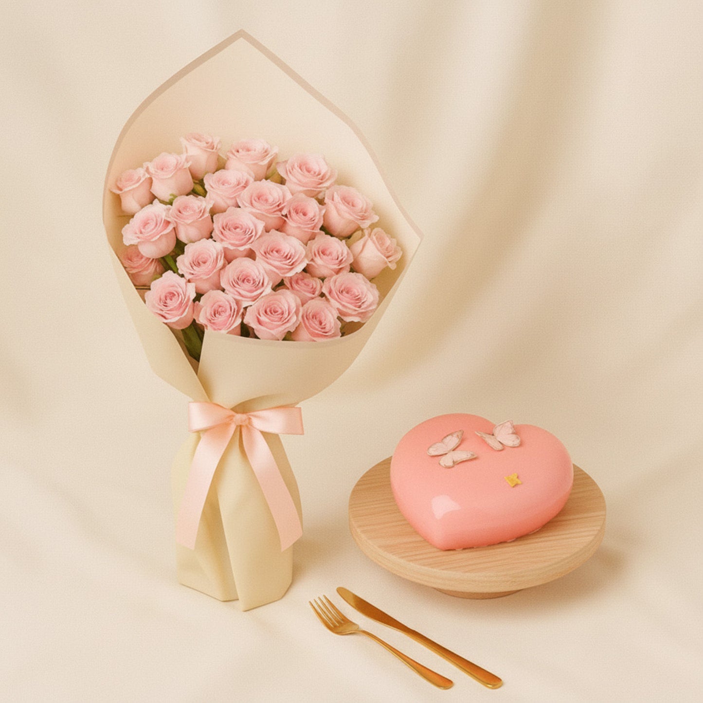  Gentle Love Heart Shape Cake