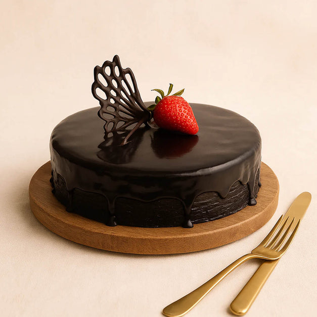 Tasty Treasures Dark Chocolate Cake