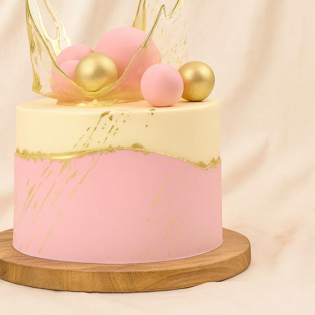 Royal Pink Crown Cake