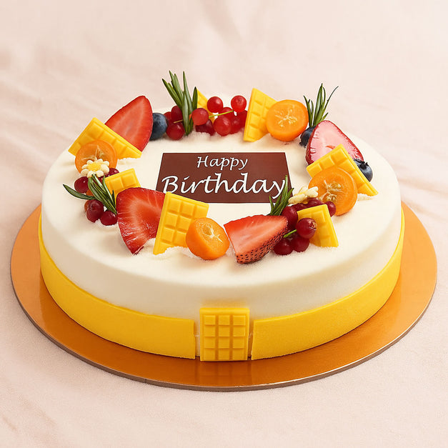 Vanilla Fruity Birthday Cake