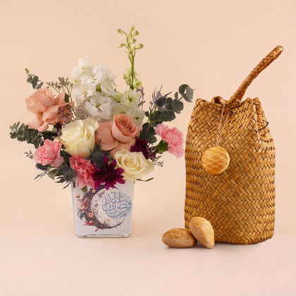 Eid Flowers with Kleija Basket 