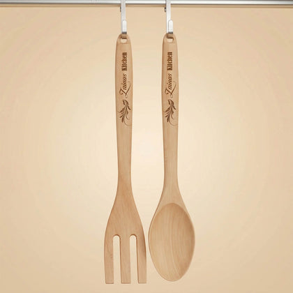Personalised Wood Spoon and Fork