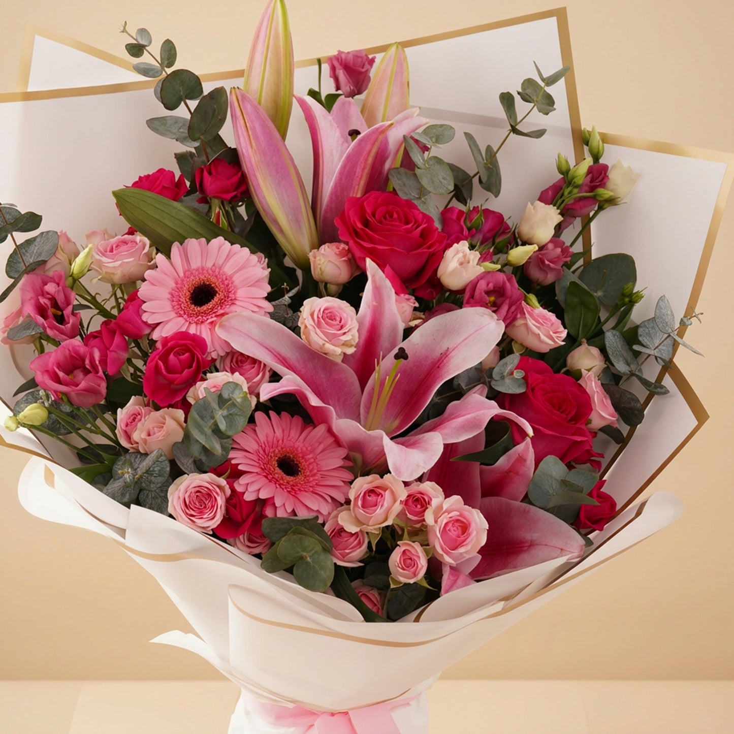 Garden Gala Flower Bouquet With Red Velvet Cake