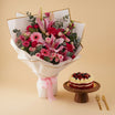 Garden Gala Flower Bouquet With Red Velvet Cake