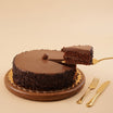 Dazzling Tulip Vase With Chocolate Cake