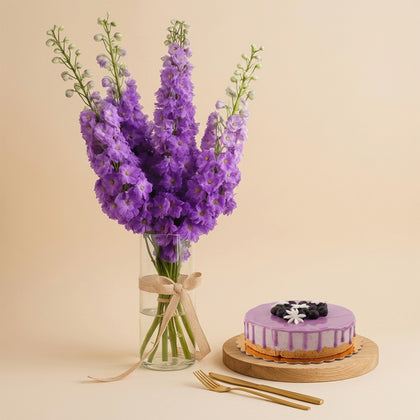 Captivating Delphinium Flower Vase