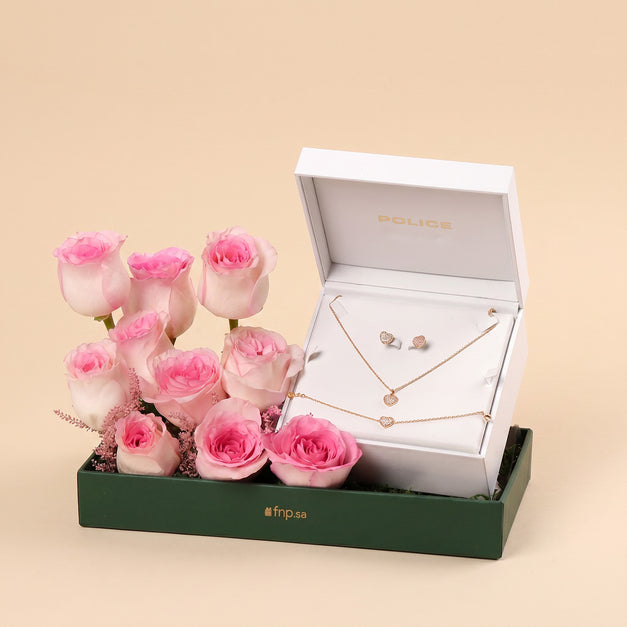 Police Lumora Valentine’s Jewelry & Roses Gift