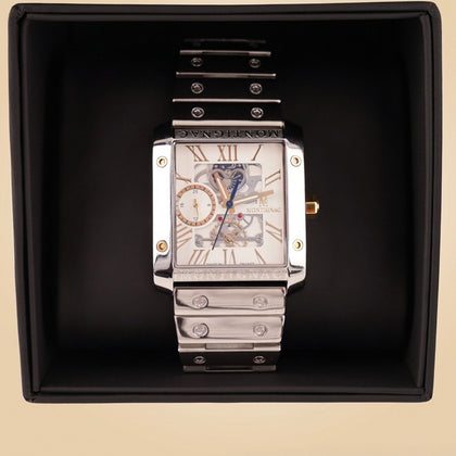 Montignac Elegant Black Mesh Bracelet Watch For Him